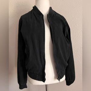 Brandy Melville distressed bomber jacket